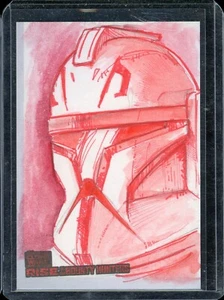2010 Topps Star Wars Rise of Bounty Hunters Clone Sketch 1/1 Kohse Captain Rex - Picture 1 of 1