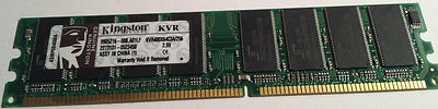 Kingston KVR400X64C3A/256 32MX64 DDR400 CL333 UNB DDR Non-ECC Value RAM - Image 1 of 2