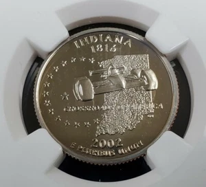 2002-S 25c State of Indiana Proof Quarter- NGC PF 69 Ultra Cameo - Picture 1 of 4