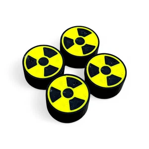 Guitar Pedal Footswitch Topper Radiation Design (Thin Version) (Single / 4 Pack) - Picture 1 of 5