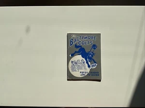 1955 Vintage Baltimore Colts Official Football Press, Radio, And TV Guide  - Picture 1 of 12