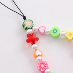 Rainbow Beads Phone Lanyard Fashion Beads Phone Strap Gift for Girls Teens - Zdjęcie 1 z 9