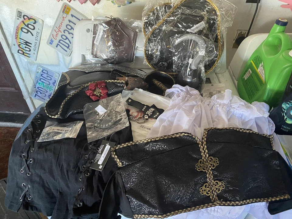 Профессиональный пират леди Венч XS платье вверх Хэллоуин костюм для взрослых 20 шт. Real - Изображение 1 из 4