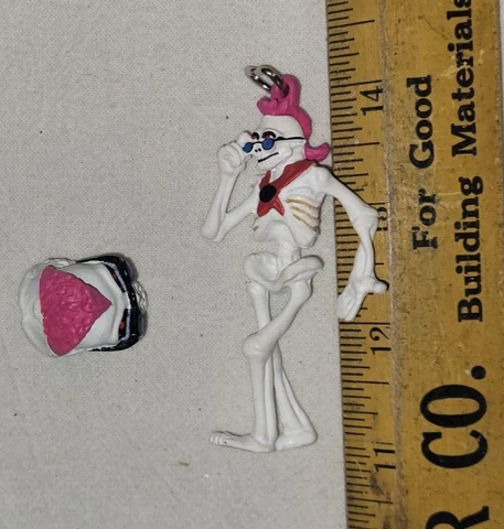 vtg GOOSEBUMPS Keychain/Ring CURLY Skeleton Unused SHIPPING INCLUDED Cover
