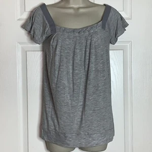 Adidas By Stella Mccartney Heather Gray Top Short Sleeve Square Neck Size XS - Bild 1 von 11