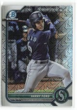 2022 Bowman Chrome Mojo Refractor Harry Ford RC Seattle Mariners #BCP-189