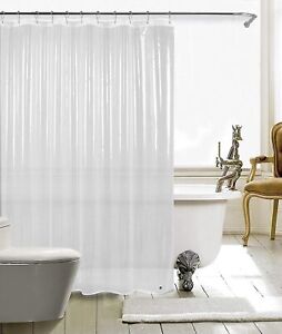 Clear Shower Curtain Liner 72x72 Plastic Curtain 4 Gauge Lightweight Waterproof