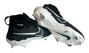 Nike Alpha Huarache NXT ‘Black White’ Metal Baseball Cleat Size 11 DJ6517-001 - Picture 1 of 7
