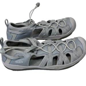 KEEN Girls Size 4 gray silver Hiking Sandals Waterproof Washable sporty outdoor - Picture 1 of 7