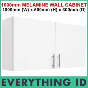 OVERHEAD LAUNDRY CUPBOARD 1000mm KITCHEN BATHROOM WALL MOUNTED CABINET 2 DOOR - Picture 1 of 3