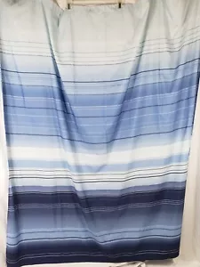 Mainstays Blue Ombre Stripe Fabric Shower Curtain 70x71 Measures 67x70 Used - Picture 1 of 7