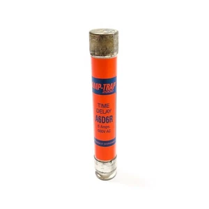 A6D6R Amp-Trap/Gould Shawmut Fuse, 6 Amp, 600 VAC, Class RK1, IR 300kA - Bild 1 von 3