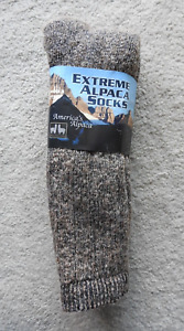 Extreme Alpaca Boot Sock size 10-13 Made & Raised in USA  Natural brown color