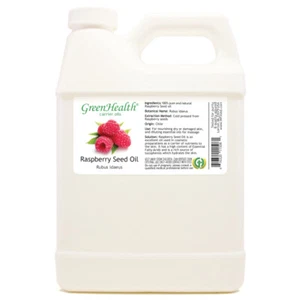 Raspberry Seed Carrier Oil - 32 fl oz - White Plastic Jug w/ Cap - GreenHealth - Picture 1 of 1