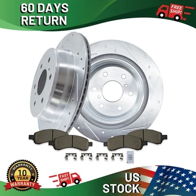 Front Brake Pads and Rotors Fit for Buick Enclave Chevrolet Traverse GMC Acadia Foto 1 de 4