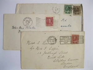 Kanada Briefmarken 1914 1922 1936 König Georg V auf Briefen 1 2 3 Cent - Bild 1 von 1