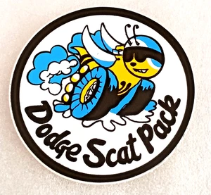 Dodge Scat Pack R/T Mopar Drag Race Muscle Car Sticker 1970s NOS - Picture 1 of 3