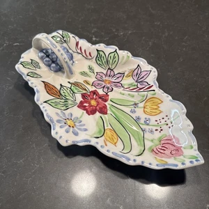 Decorative Serving Tray Bright Flower Pattern by Blue Ridge China - Picture 1 of 7