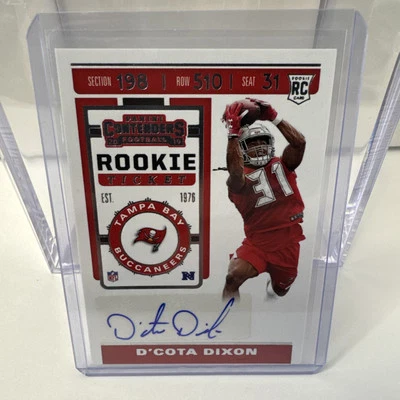 2019 Panini Contenders D'Cota Dixon #255 Rookie Ticket Auto Buccaneers       V29 - Image 1 of 3