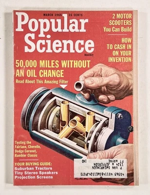 1965 Mar POPULAR SCIENCE basement shooting range WEATHER CONTROL build a scooter - Image 1 of 4