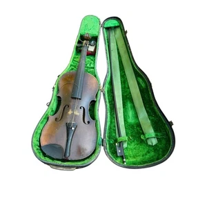 Early Antique Wood Violin With Original Case Unknown Maker - Picture 1 of 22