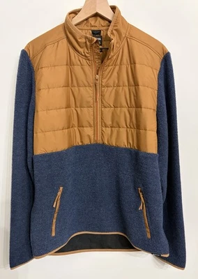 PRANA IncrediWool 1/2 Zip Sweater Men's Large Stormy Night Heather Standard Fit - Image 1 of 4