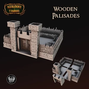 Wooden Palisades/TTRPG Terrain/Mordheim/Lord of the Rings/Dungeons and Dragons - Picture 1 of 2