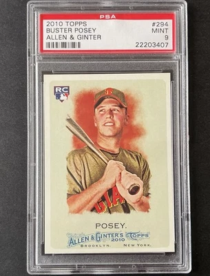Buster Posey 2010 Topps Allen & Ginter Rookie RC #294 Giants PSA 9 Rare HOF - Image 1 of 2