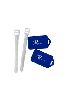 PINPBROS Luggage Tags Suitcase Tags for Travel with Name ID 2-Pack - Picture 1 of 5