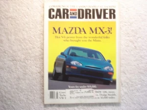 Auto und Fahrer 1991 August Lamborghini Diablo Mazda MX-3 Thunderbird VW Passat - Bild 1 von 1