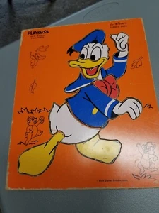 Vtg Walt Disney Donald Duck Playskool Frame Puzzle - Picture 1 of 1