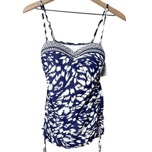 LA BLANCA DAMEN STANDARD BANDEAU TANKINI INDIGO SCHWIMMEN TANKINI GRÖSSE US 8 - Bild 1 von 7