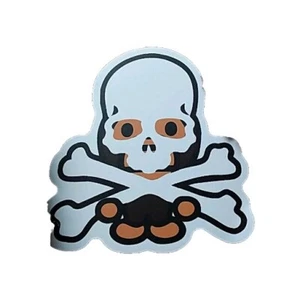 Skull And Bones Fire Sticker - Picture 1 of 4