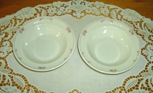 Vintage Syracuse China MONTLYNN 5" Fruit Bowls Pink Flowers~ Set of 2 ~ - Imagen 1 de 8