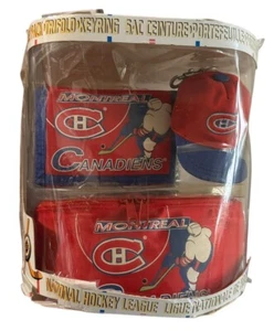 Vtg NEW NOS NHL Montreal Canadiens HABS Set Keychain Wallet Fanny Pack Belt Pack - Picture 1 of 6