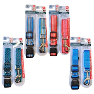 Dog Collar & Leash Combo Large 18-24" Neck Kennel Club GKC Approved New Lot of 2 - Picture 1 of 9
