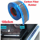 5Cm*1M Car Sticker Carbon Fiber Rubber Door Sill Protector Edge Guard Strip Blue