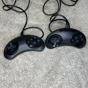 Unbranded/Generic Black Wired Controller 2/ Game Pad For Sega Genesis * - Picture 1 of 6