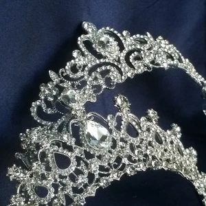 Wedding Bridal Tiara Bridesmaid Rhinestone Crystal Headband Prom Crown Headpiece - Picture 1 of 14