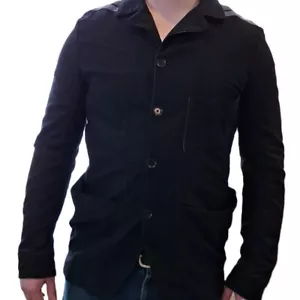 $700 Designer DIESEL BLACK GOLD Men Tailored Fit Contrast Striped Coat Jacket L - Picture 1 of 7