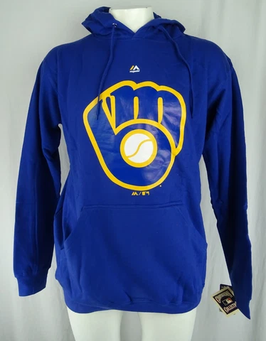 Milwaukee Brewers MLB Majestic Men's Big and Tall Pullover Hoodie Cover