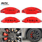 Red Front & Rear Black logo Caliper Covers 18-19inch for 2017-2023 Tesla Model 3