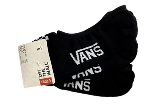 Vans Women's Classic Super No Show Canoodle Black/White Socks 3-Pack Size 7-10 - Picture 1 of 7
