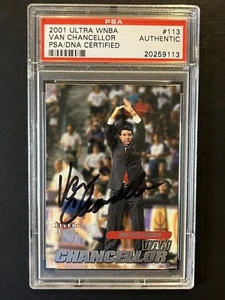 VAN CHANCELLOR AUTOGRAPHED 2001 FLEER ULTRA CARD #113 HOF Signed RC Auto PSA/DNA - Picture 1 of 2