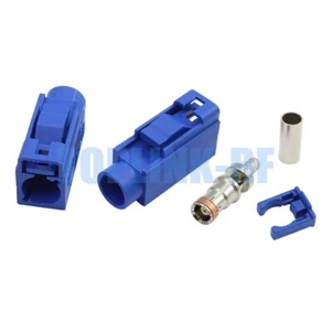 10x Fakra C Female Connector 5005 Blue Crimp RG316 For GPS Telematics Navigation - Picture 1 of 3