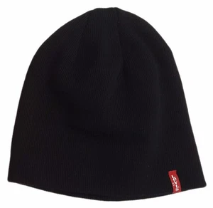 MENS LEVIS CLASSIC RED TAB PULL ON BEANIE / WOOLY HAT OTIS 14148 - BLACK