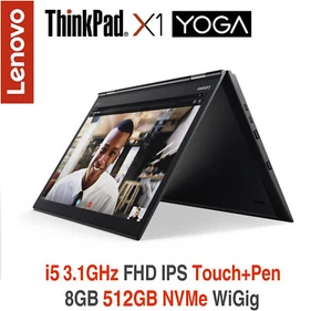 ThinkPad X1 Yoga i5 3.1GHz FHD IPS Touch Pen 8GB 512GB NVMe WiFi WIGig Warranty - Picture 1 of 12
