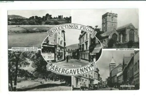 Postal Abergavenny Greetings RP Monmouth River Usk Frogmore Street - Imagen 1 de 1