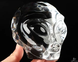 4.3" K9 Crystal Star Being Female Alien Crystal Skull , Fine Art Sculpture - Picture 1 of 8