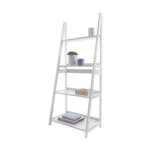 4 Tier Ladder Shelf Display Storage White Rack Stand - Picture 1 of 2